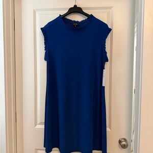 NWT women’s Nicole Miller Blue Sleeveless Dress, size 2X